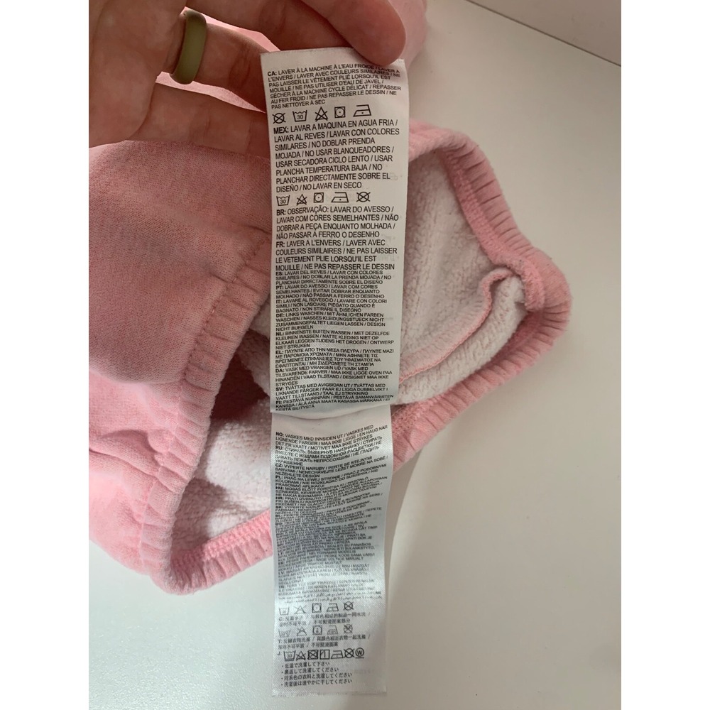 Nike Girl Size 2T Pink Logo Long Sleeve Pullover Crewneck Sweater - Picture 8 of 9